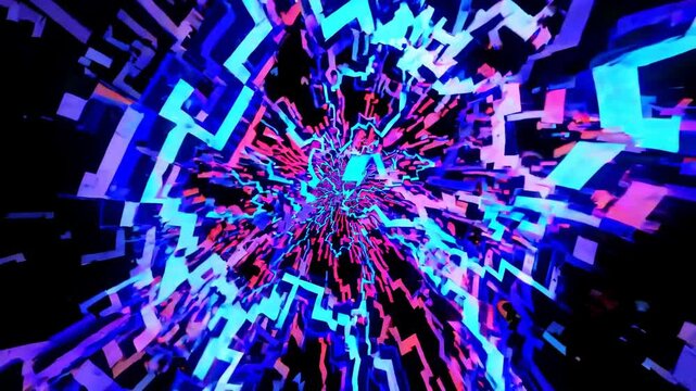 Distinctive creation abstract digital pixel disruption glitch fault video impairment