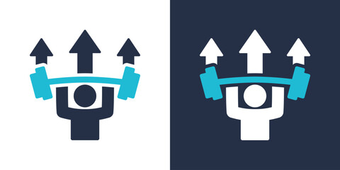 Strength Icon. Flat Style Vector Illustration 