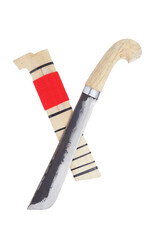 wooden machete and sheath, knife and machete cutting tools with satin and mirror blade materials