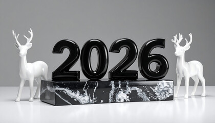 Pastel-colored numbers forming "2026" stacked playfully with rubber ducks and soft clouds, evoking a sense of joy and new beginnings.