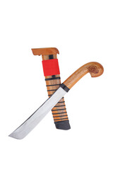 wooden machete and sheath, knife and machete cutting tools with satin and mirror blade materials