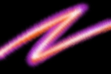 Dynamic orange and purple neon trails glow vividly on a dark background, creating a futuristic abstract light pattern full of motion, energy, and visual rhythm.