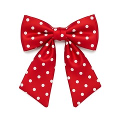 red bow tie on white background