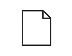 Simple illustration of a blank paper sheet with a folded corner