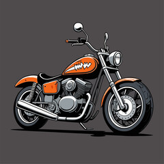 vector image of cartoon superbike