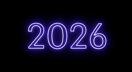 Elegant gold numerals "2026" displayed on a dark background with decorative borders.