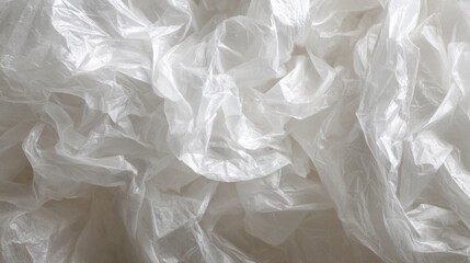 Obraz premium Abstract white plastic background texture transparent crumpled sheet material
