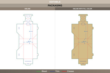 Boxes with handle dieline designed through polygonal vector shaping strengthening printing flow and packaging control firm die line lock defines buckle security precision