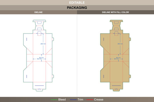 Boxes with handle dieline designed through polygonal vector shaping strengthening printing flow and packaging control firm die line lock defines buckle security precision