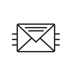 a line art icon of an email or mail envelope.,  mail icon vector illustration
