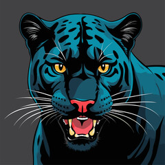 cute black panther vector image