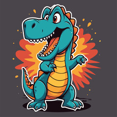 cute dinosaur vector images