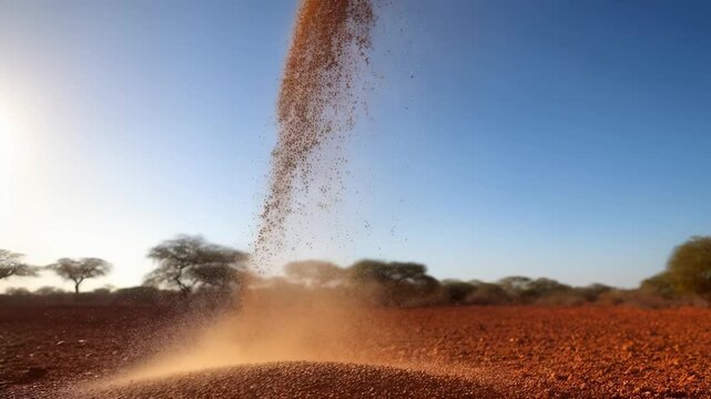 Dust Devil in African Savanna
