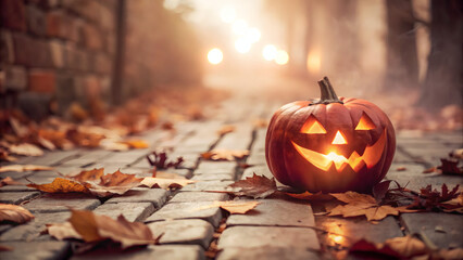 halloween pumpkin in the park