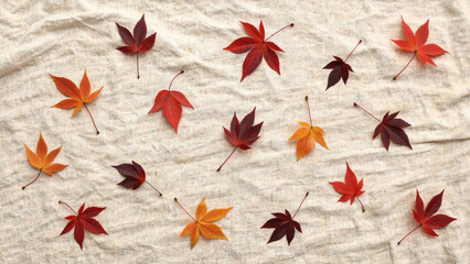 red autumn leaves
