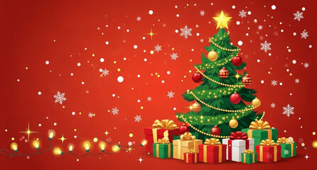 christmas tree and gifts