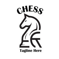 Chess logo vector icon illustration template design
