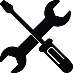 A crossed screwdriver and wrench icon representing tools and repair work
