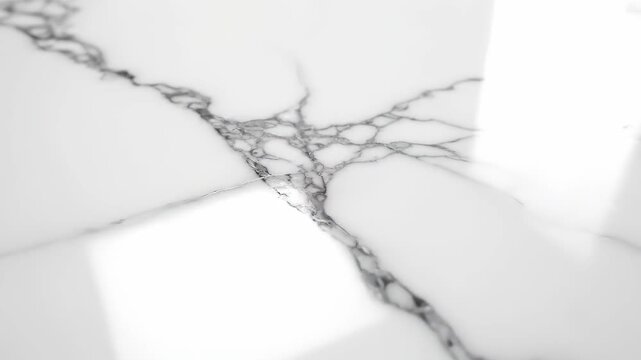 White marble surface with bold gray veins - clean luxury background for product overlays and web headers