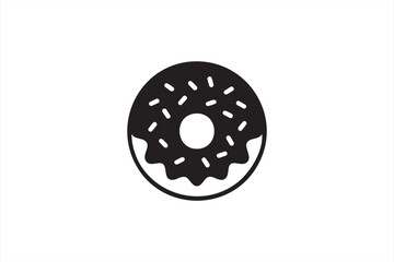 Outline donut icon for bakery, cafe, and dessert-themed design projects