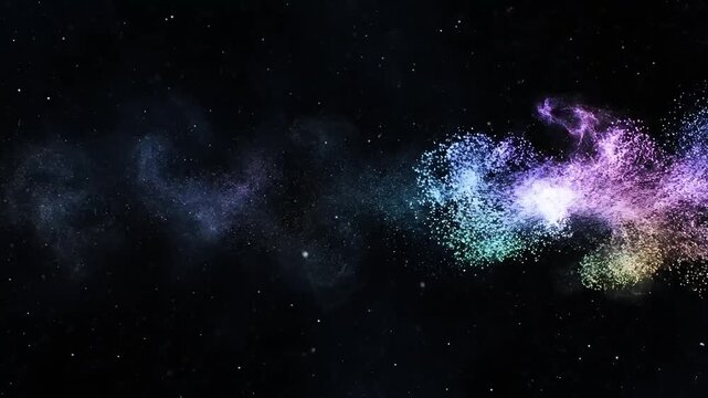 Abstract Galaxy Swirl Cosmic Dust and Stardust in Deep Space