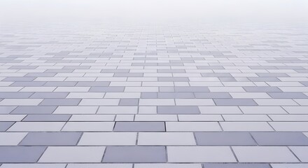 sidewalk block or the pattern of stone block paving. Empty floor in perspective view