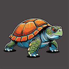 cute turtle vector image