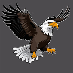 cute vector image of a majestic eagle