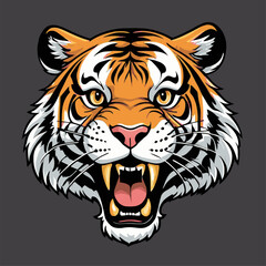 cute vector image of a handsome tiger