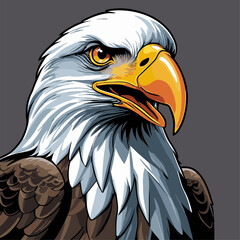 cute vector image of a majestic eagle