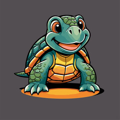 cute turtle vector image