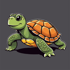 cute turtle vector image