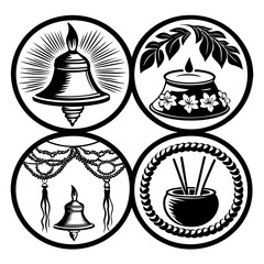 set of icons for christmas