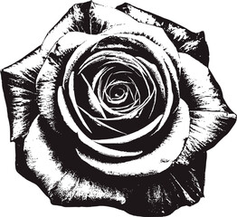 Black white rose bloom flower © Mehedy