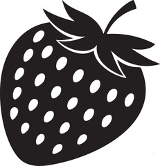 strawberry silhouette vector illustration white background