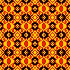 Abstract Ethnic Art, Geometric Design, using black background, Tribal Seamless Patterns, Fabric Patterns, Print Patterns, Art, Covers, Prints, Wallpaper, Carpet Design, Patterns on Products.