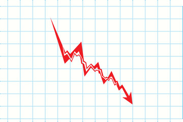 Fototapeta premium Falling stock market graph