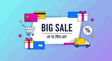 Special Offer Big Sale Up To 70 Percent Off Shopping Discount Promo