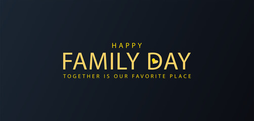 Creative Typography for Happy Family Day Celebration