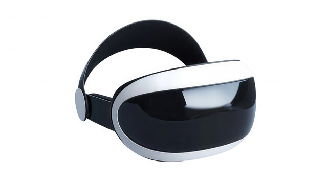 Virtual reality headset isolated on transparent background for gaming and entertainment