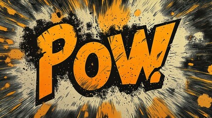 Explosive comic book-style graphic with "Pow!" bursting forth in bold yellow font