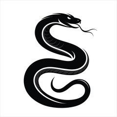 Fototapeta premium Abstract Snake Cobra Silhouette Vector Art