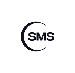 SMS set ,SMS logo. S M S design. White SMS letter. SMS, S M S letter logo design. Initial letter SMS letter logo set, linked circle uppercase monogram logo. S M S letter logo vector design.