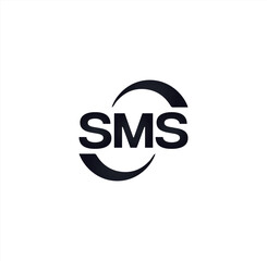 SMS set ,SMS logo. S M S design. White SMS letter. SMS, S M S letter logo design. Initial letter SMS letter logo set, linked circle uppercase monogram logo. S M S letter logo vector design.