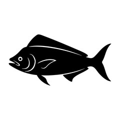 Simple Mahi Mahi Dolphinfish Logo Icon