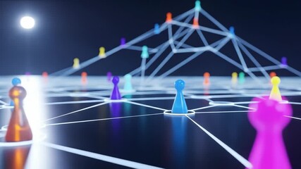 Global network connections social media business community - Powered by Adobe