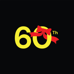 60 Th Anniversary Celebration Vector Template Design Illustration