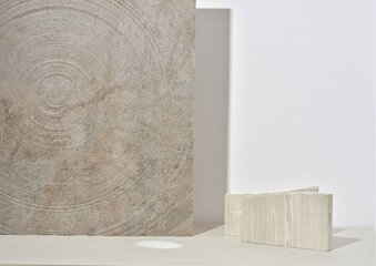 Interior accessories placed in a space with natural light