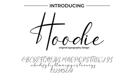 Hoodie - Elegant Script Font for Smooth Handwritten Design and Creative Typography