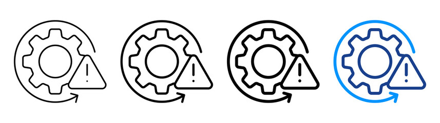 Threat Management Icon Different Style Outline Collection Set
